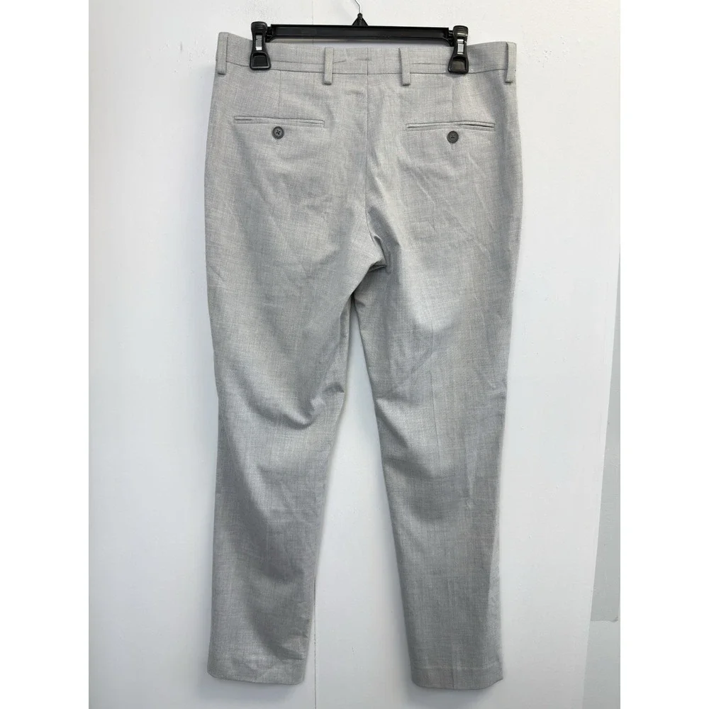 Express Mens 31X29Pants Gray Extra Slim‎ Straight Ankle Stretch